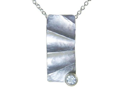 Pale Aquamarine Fluted Pendant